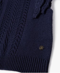 Pull sans manches en maille fantaisie fille - LuluCastagnette